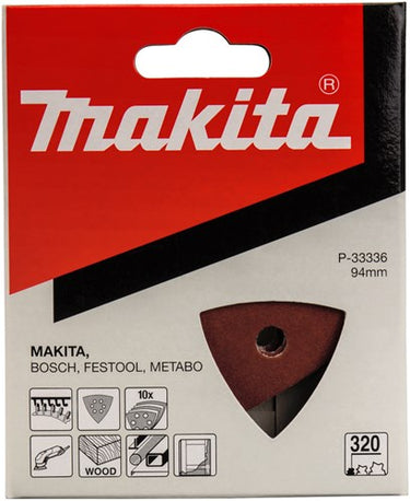 Makita accessoires makita p-33336 schuurvel 3-k 94mm k320 red velcro 10st