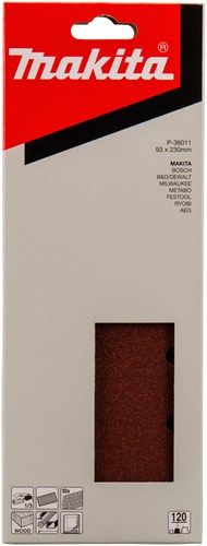 Load image into Gallery viewer, Makita accessoires schuurvel k120 93x228 red g. - e-18085
