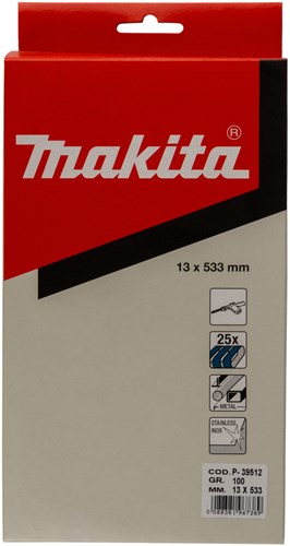 Load image into Gallery viewer, Makita accessoires schuurband blue lengte 533mm breedte 13mm korrel 100
