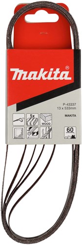 Afbeelding laden in galerijviewer, Makita accessoires makita p-43337 schuurband red - schuurband powervijl - schuurband stripschuurmachine - k60 - 13 x 533mm (5st)
