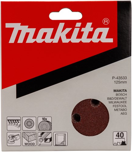 Load image into Gallery viewer, Makita accessoires schuurschijf k40 125 red v. - p-43533

