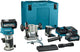 Makita rt001gm206 boven- en kantenfrees | 40 v max | 2 x 4.0 ah accu + snellader | incl. diverse voeten + geleiderail adapter | in mbox - rt001gm206