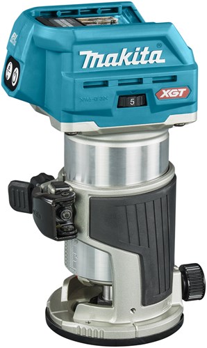 Makita rt001gz10 boven- en kantenfrees | 40 v max | zonder accu's en lader | incl. diverse voeten | in mbox - rt001gz10