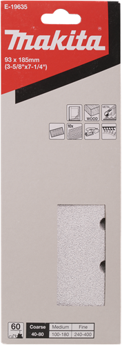 Makita accessoires makita schuurvel 185x93 k60 vlc white - e-19635