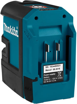 Makita sk106dz kruislijn punt laser rood | zonder accu's en lader, in doos met tas