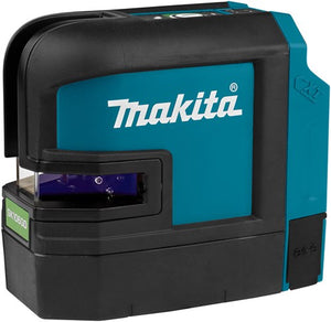 Makita sk106gdz kruislijn punt laser groen zonder accu's en lader, in doos met tas - sk106gdz
