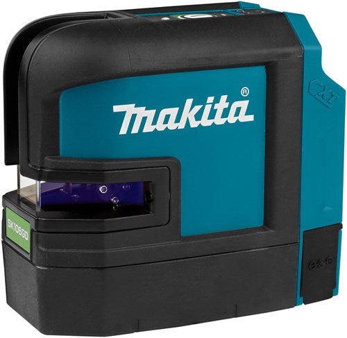 Makita sk106gdz kruislijn punt laser groen zonder accu's en lader, in doos met tas - sk106gdz