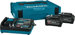 Makita 1911b9-4 | xgt startset 40v max in mbox1 (2x 4.0ah bl4040f accu + dc40ra snellader) - 1911b9-4