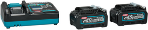 Makita startset xgt dc40ra 2x bl4040 xgt 40v max 4,0ah | met snellader - 191l77-9