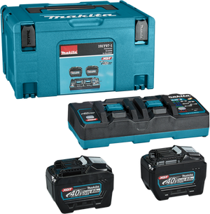 Makita 191y97-1 | xgt startset 40v max in mbox3 (2x 8.0ah bl4080f accu + dc40rb duo snellader) - 191y97-1