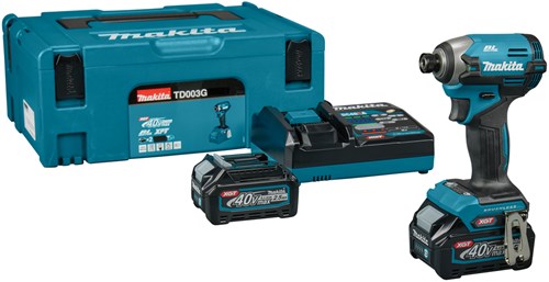 ギャラリービューアに画像をロードする, Makita td003gd201 | accu slagschroevendraaier | 40v max | 2 x 2.5 ah accu + lader - td003gd201
