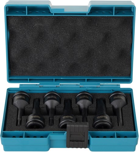 Load image into Gallery viewer, Makita accessoires makita torx slagschroefbitset | 7-delig | impact black | 1 2'' | vk - e-23628
