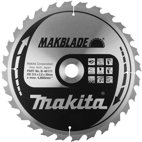 Load image into Gallery viewer, Makita accessoires makita zaagblad diameter zaagblad 315mm aantal tanden 60
