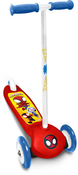 Load image into Gallery viewer, 3-wiel kinderstep Spidey junior voetrem rood blauw
