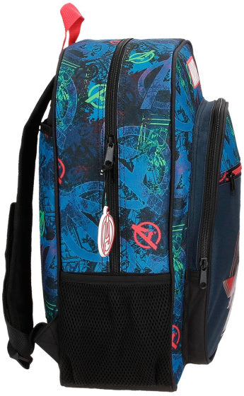 Load image into Gallery viewer, Marvel On The Warpath rugzak junior 13,7 liter donkerblauw zwart
