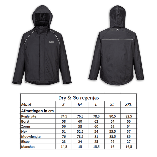 Regenjas Dry Go maat S