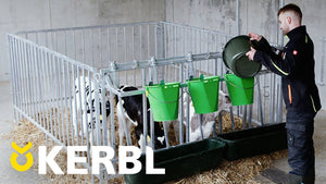 Kerbl producten kalveremmer met hygiene ventiel plus speen