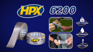 Hpx producten duct tape reparatietape grijs 48mm x 5m blister