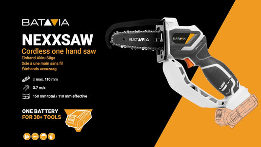 Batavia producten nexxsaw kettingzaag maxxpack 18v plus2ah accuplusoplader