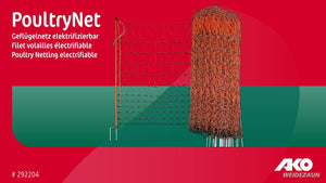 Ako producten kippennet 112cm 50m dubbele pen oranje