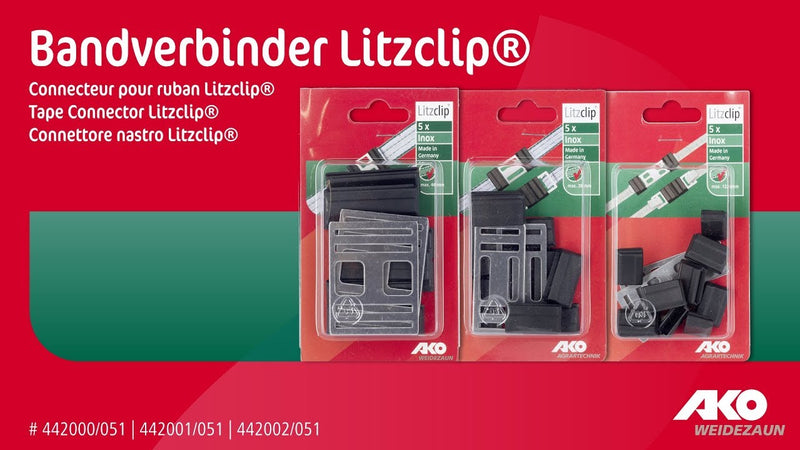 Afbeelding laden in galerijviewer, Ako producten lintverbinder litzclip rvs 40mm 5 stuks
