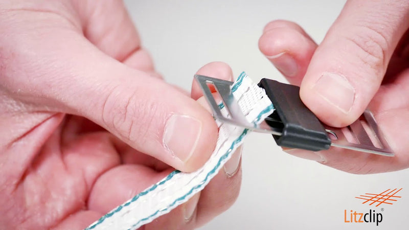 Afbeelding laden in galerijviewer, Ako producten lintverbinder litzclip rvs 20mm 5 stuks
