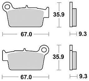 Trw remblokken mcb 739 brake pad mcb 739 rsi sint. metal offr.rac.