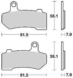 Trw remblokken mcb 781 brake pad mcb 781 sv sintered metal