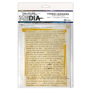 Ranger ink ranger • dina wakley media typed ledgers set 1 12sheets