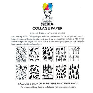 Ranger ink ranger • dina wakley media collage paper the forest