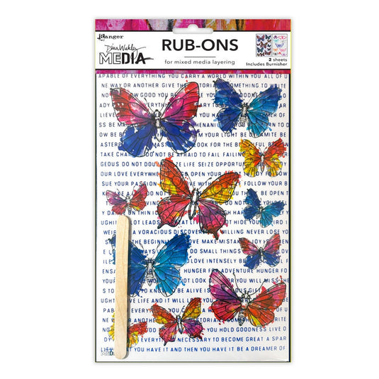 Ranger ink ranger • dina wakley media rub-ons flutters