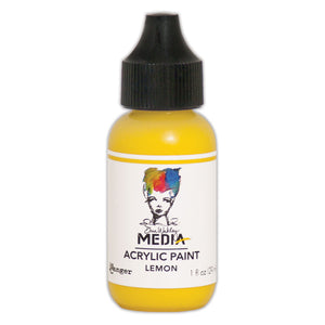 Ranger ink ranger • dina wakley media heavy body acrylic paint lemon