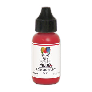 Ranger ink ranger • dina wakley media heavy body acrylic paint ruby