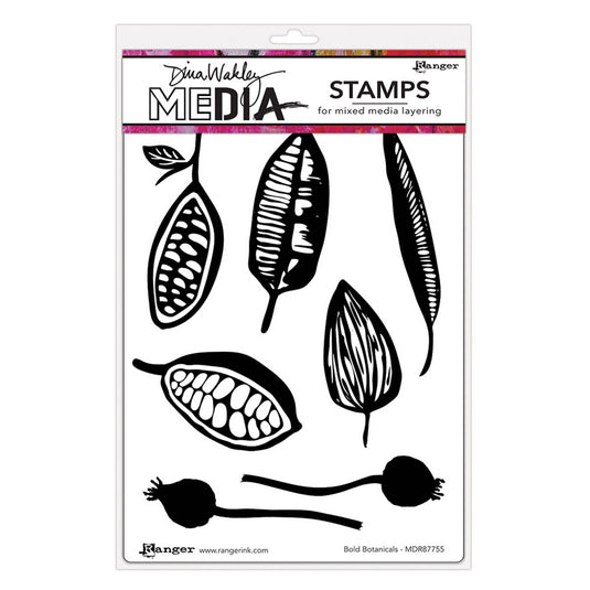 Ranger ink ranger • dina wakley media cling stamps bold botanicals