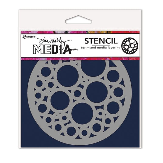 Ranger ink ranger • dina wakley media stencil coasters bubbles