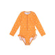 Orange kiss | oranje meisjes uv badpak met lange mouwen