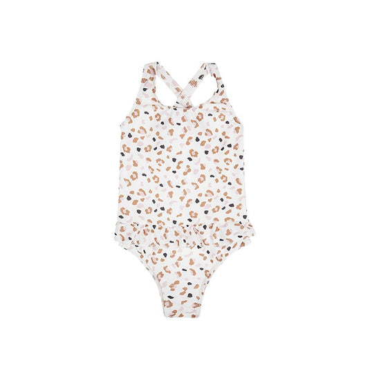 Leopard | kaki meisjes uv badpak