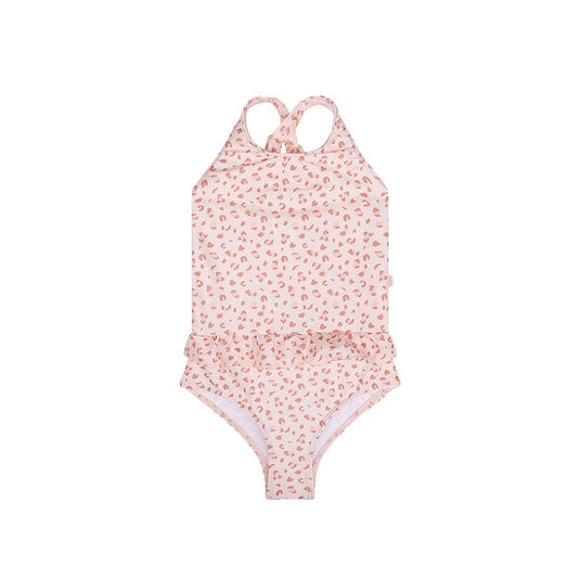 Leopard | oudroze meisjes uv badpak
