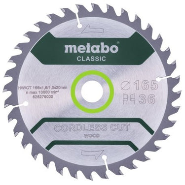 Metabo 628279000 hw ct cirkelzaagblad - 165 x 20 x 36t