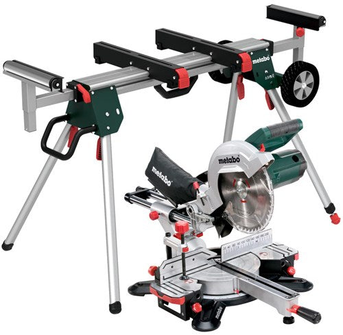 Afbeelding laden in galerijviewer, Metabo afkortzaag kgs 305 m met trekfunctie + ksu 251 onderstel
