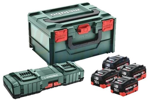 Metabo 685143000 | lihd basisset 18v in x 215 (4x 10.0ah accu + asc 145 duo lader) - 685143000