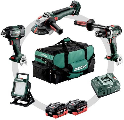 ギャラリービューアに画像をロードする, Metabo combo set 4.3.2 | accu combiset 18v bs 18 ltx bl + ssw 18 ltx 400 bl + wb 18 ltx bl 11-125 q + bsa 18 led in gereedschapstas (2x 10.0ah lihd accu + asc 145 lader) - 685209000
