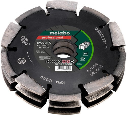 Metabo accessoires metabo dia-fs3 professional diamantschijf - 125 x 22,23mm - up - universeel | 628299000 - 628299000