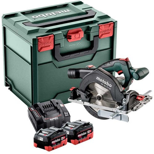 Afbeelding laden in galerijviewer, Metabo ks 18 ltx 57 18v lihd accu cirkelzaag set in metaloc 2 x 8,0ah accu - 57mm | 601857810 - 601857810
