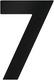 Metafranc huisnummer 7 120mm zwart - wu0424667
