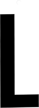 Metafranc plakletter 100mm zwart l - wu0510220