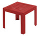 Grosfillex miami bijzet tuintafel kunststof pp 40x40cm bordeaux
