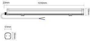 Mi-light miboxer rgb-cct led 18w swd armatuur 101cm ip66 - led0265