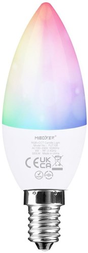 Cargue la imagen en el visor de la galería, Mi-light miboxer rgb-cct led e14 kaars 4w rf 2.4g - led0214
