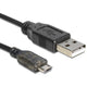 Delock usb-a > micro-usb-b met led kabel (zwart, 1,5 meter)